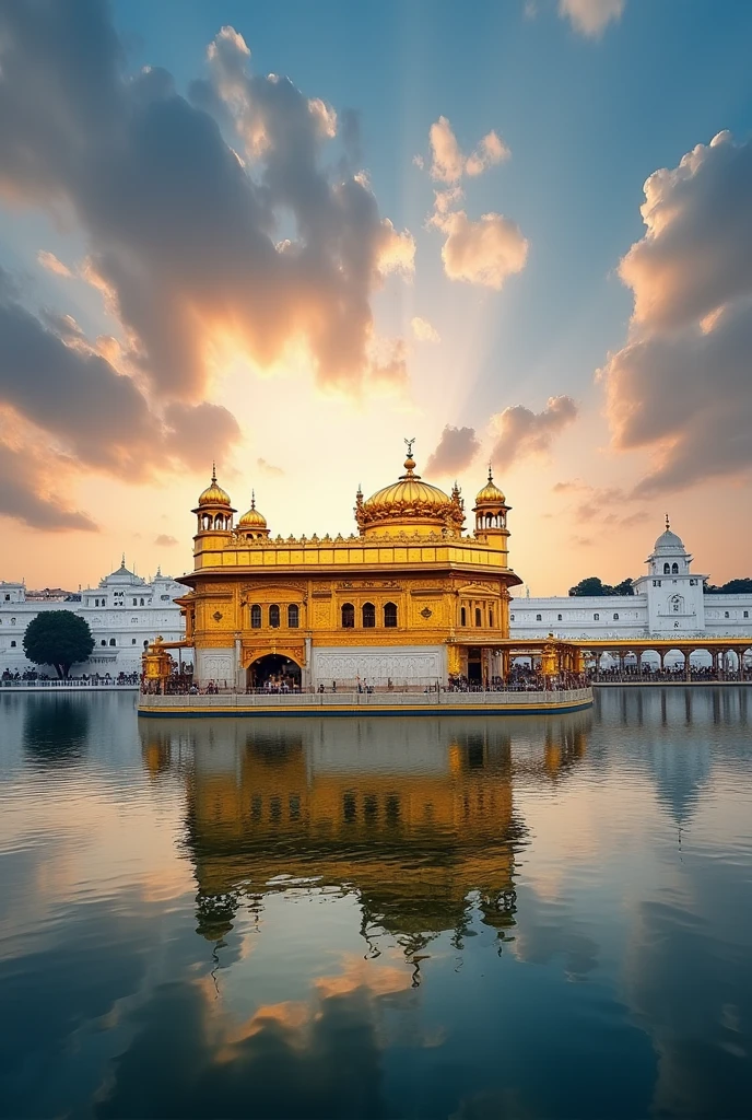 Golden temple amritsir in sky