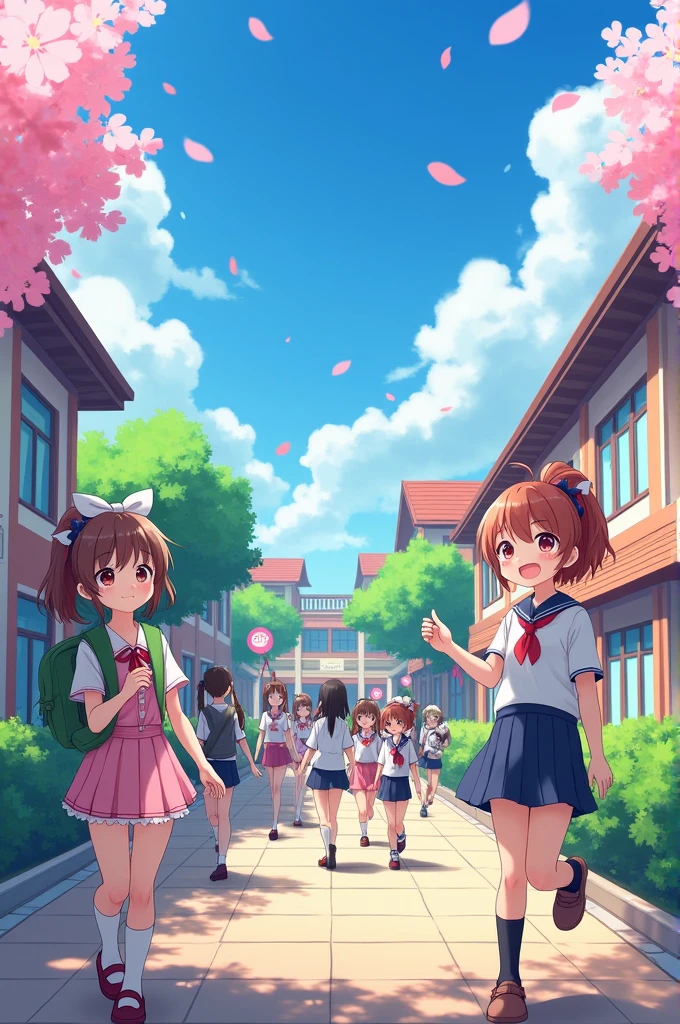 Anime school 2d and kawaii