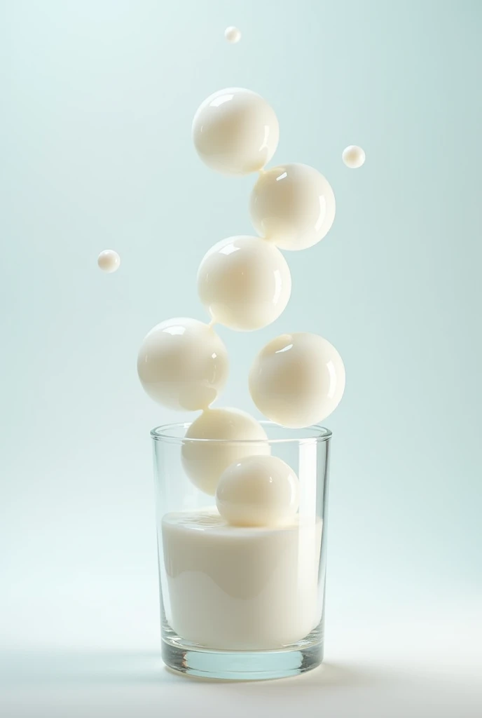milk balls in glass jar, HD, transparent background