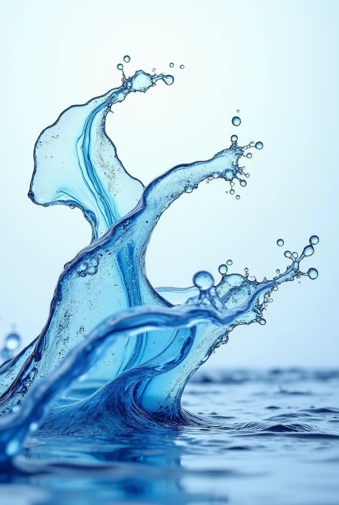 A beautiful abstract designa made of water; uhd; 12 k; ultra realistic; masterpiece