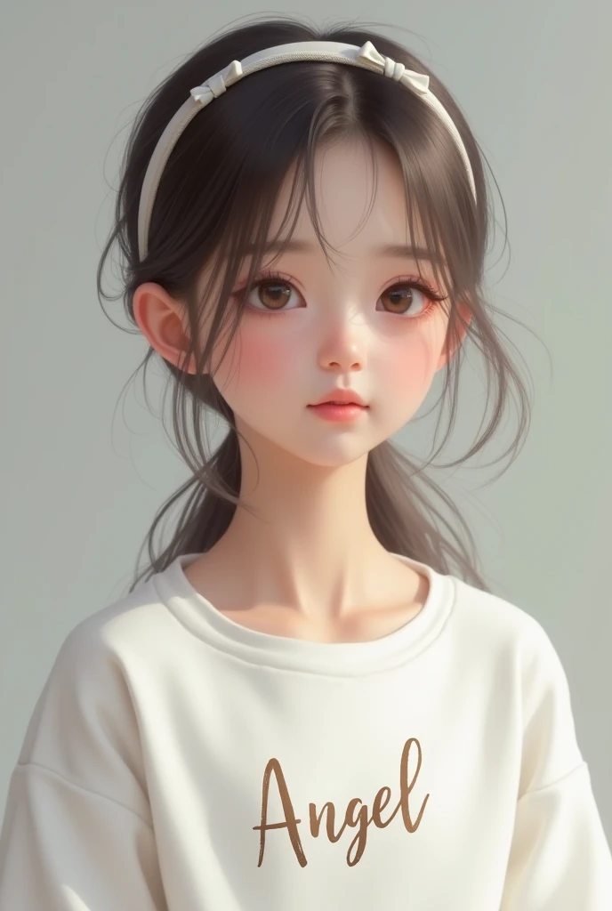 There is a girl wearing a white sweater, Guvez style artwork, anime style. 8k, anime style 3d, realistic anime 3d style, render a cute 3D ANIME GIRL, KAWAII REALISTIC PORTRAIT, LOLI, WITH CHUBBY CHEEKS, CHARMING SMILE, IMAGE OF LISTENING CAREFULLY, ANIME REALISM STYLE, ANIME STYLE PORTRAIT, GUWEIZ, DETAILED PORTRAIT OF ANIME GIRL, DIGITAL ANIME ILLUSTRATION. The above text optimization is carried out on the basis of the original image --auto --s2