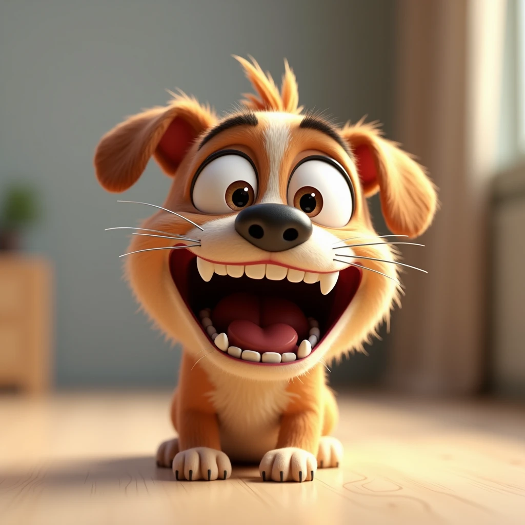 3D Animation、Dog crying tears、Laughs and Tears