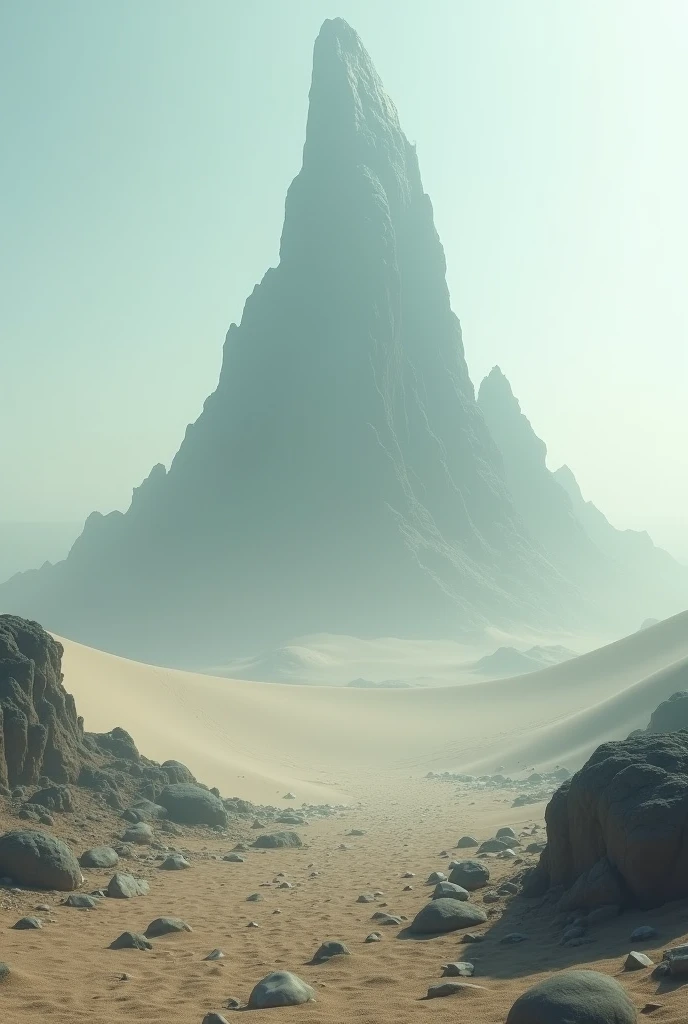 improve the image. Remember this is on top of a dune. That mountain is not a stone. The viewpoint is only stone