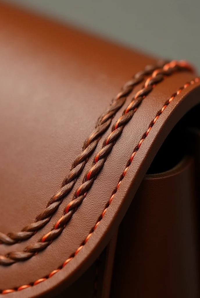 Close-up of the seams of the bag