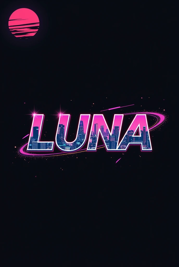 High resolution, Logo for Jdm cars, logo spelling swiftly “Luna” cool, Jdm theme, anime theme, Cyberpunk vibe name spelling, brand logo, logo for tshirt, brand logo “LUNA”, Tokyo vibes, neon vibes, acid trip vibes, acid trip, shooting stars,