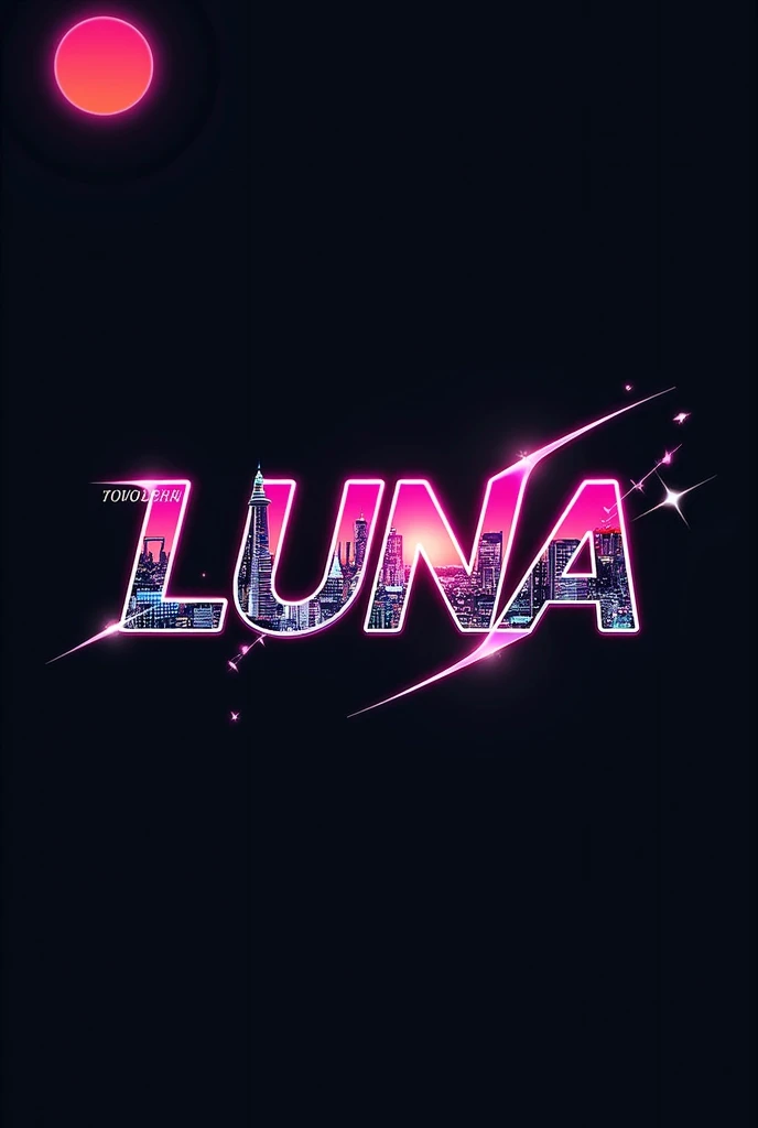 High resolution, Logo for Jdm cars, logo spelling swiftly “Luna” cool, Jdm theme, anime theme, Cyberpunk vibe name spelling, brand logo, logo for tshirt, brand logo “LUNA”, Tokyo vibes, neon vibes, acid trip vibes, acid trip, shooting stars,