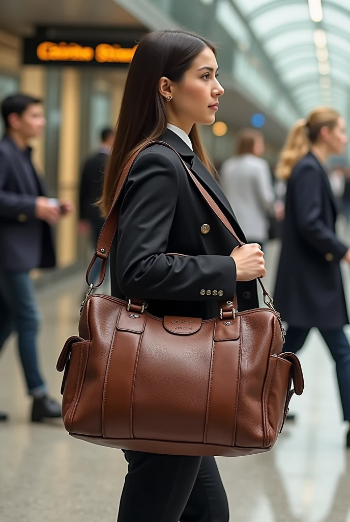 a person carrying the bag with different outfits