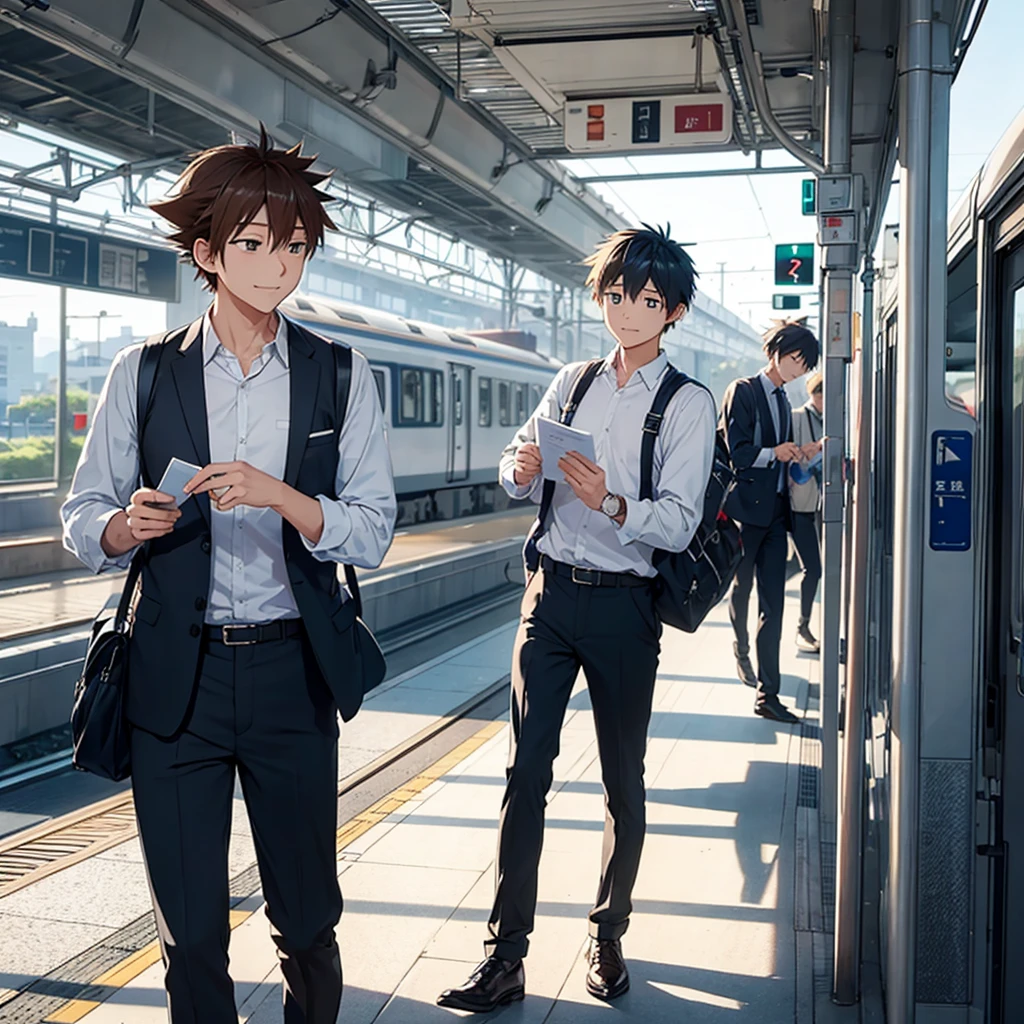 Mr. Sora returns from work and meets his best friend at the train station. Both of them receive a letter.