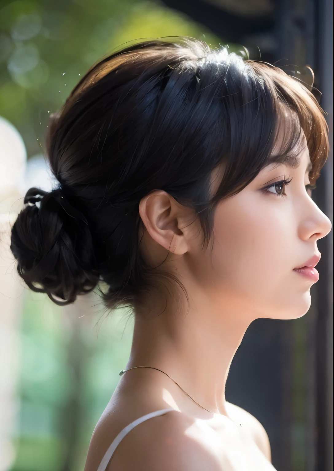 nsfw:1.2,(masterpiece), (Highest quality), {|Lady}, Looking at the audience, {Day|night}, {indoor|Outdoor}, {Natural Wave Short Hair|Shaggy Cut|Long and bold side bangs|Curly Hair|Neat ponytail|Sophisticated pixie cut|Twisted high top knot|Voluminous updo|undercut}、see through、Nipples are visible:1.2