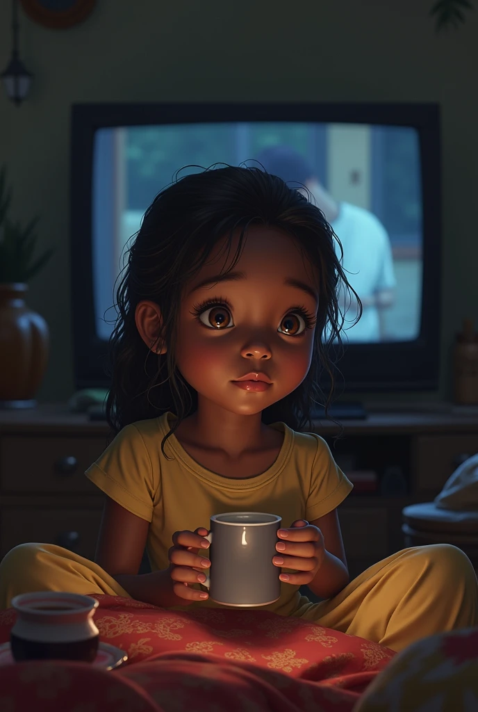 an african girl watching korean dramas