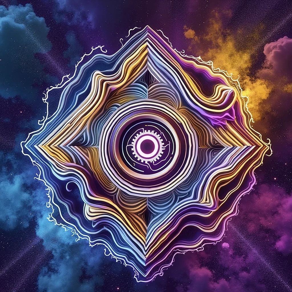 An abstract and shapeless being of pure energy. ((changing, knowledge, defiance, plotting, foreseeing)),((violet,blue,purple)).((deep wiew)),photographic,ultra high resolution,hyperdetailed, masterpiece, 3d modelling, digital art, abstract art.