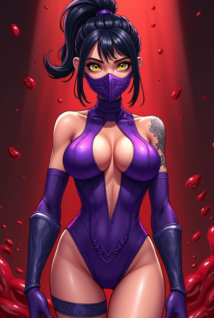 ((Masked)) Photorealistic woman, detailed short messy black hair, ((mid shot)), Detailed skin, detailed body, muscular, solo, wearing open Japanese ((Kimono)), huge breasts, thick thighs, wide hips, muscular arms, large bulging veins on body, veins, muscle vein, split abs, thick thighs, blue eyes, Natural Skin Texture, skin detail, shiny skin, shiny glossy skin, WET skin, wet body, glossy skin, oily skin, Mediterranean tan, high contrast, realistic skin, skin pores, intricate detail, high contrast, realistic skin, skin pores, intricate detail, raw photo, mature female, glossy lips, luscious lips, pretty nose, lifelike rendering, immersive atmosphere, chiaroscuro, moody lighting, perfect female body, at an expensive home in ((South of France))
