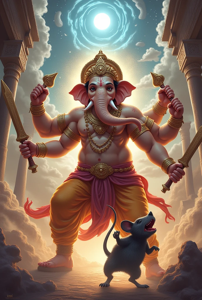 Lord Ganesh fight with mushik