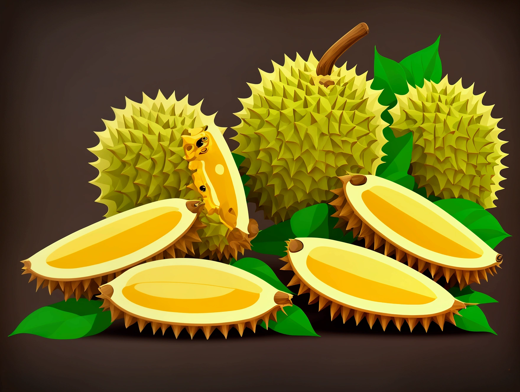 Farming logo with durian fruit, eagle 