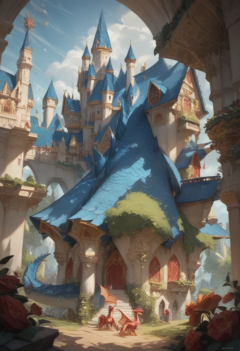 A large dragon with many spikes and sparkling scales all over its body flew up to the highest tower of the castle.. Soon, Behind the Walls, noise was heard from the flapping of its huge wings and gusts of heat. "That evil dragon again", - thought the princess and pulled the hem of her dress.. "Only his fucking was no longer there. sucks", - she said gritting her teeth and resolutely went out onto the small balcony of her tower.