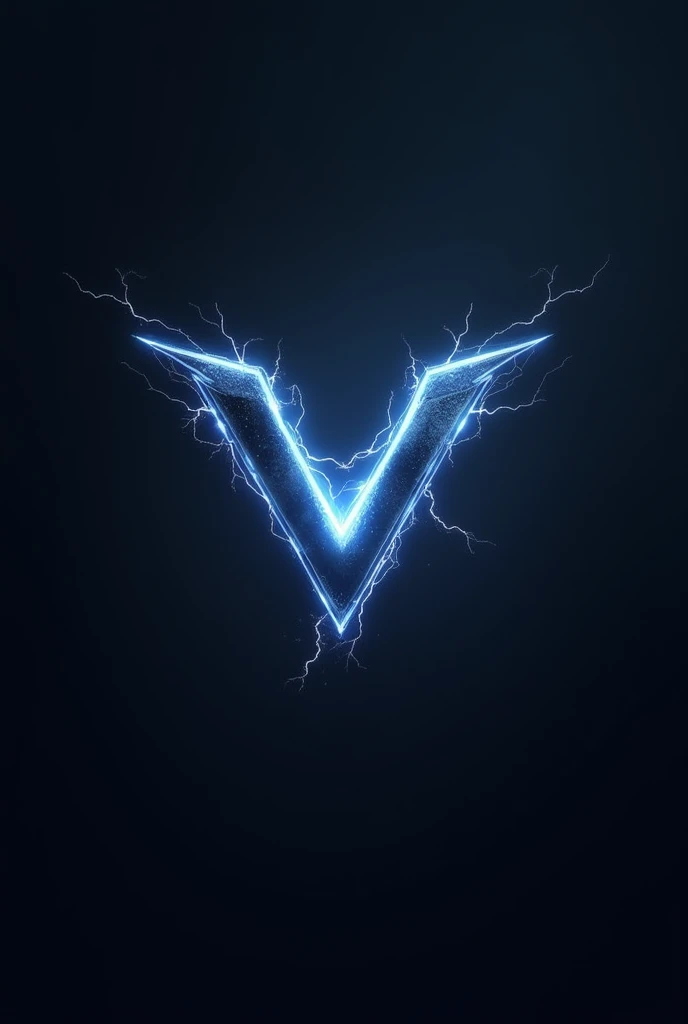 make a “V” lightning  font logo