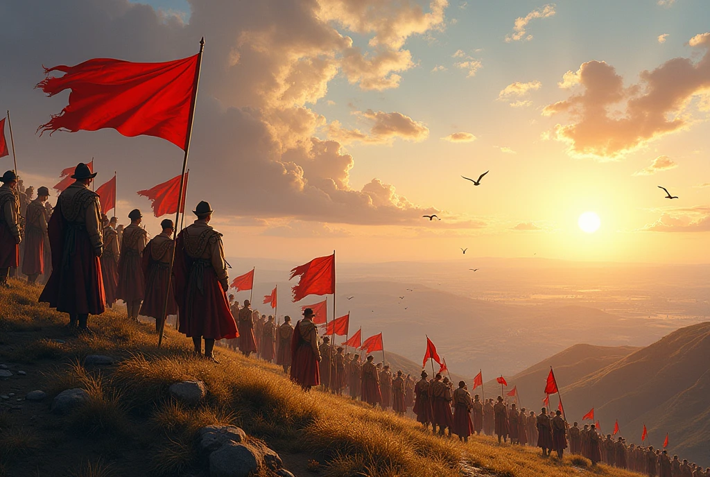 Of course！The following is the Chinese translation of the rhyme，In the context of the 18th century：

[verses]
Salute to the brave land，
We are united and strong；
My heart has never wavered，
Keep moving forward all day。

[verses 2]
Courage never fades，
Flying between heaven and earth；
Guided by Glory，
Will never let go。

[refrain]
We salute you, Motherland，
United as one, strong；
Courage in heart，
For this noble frontier。