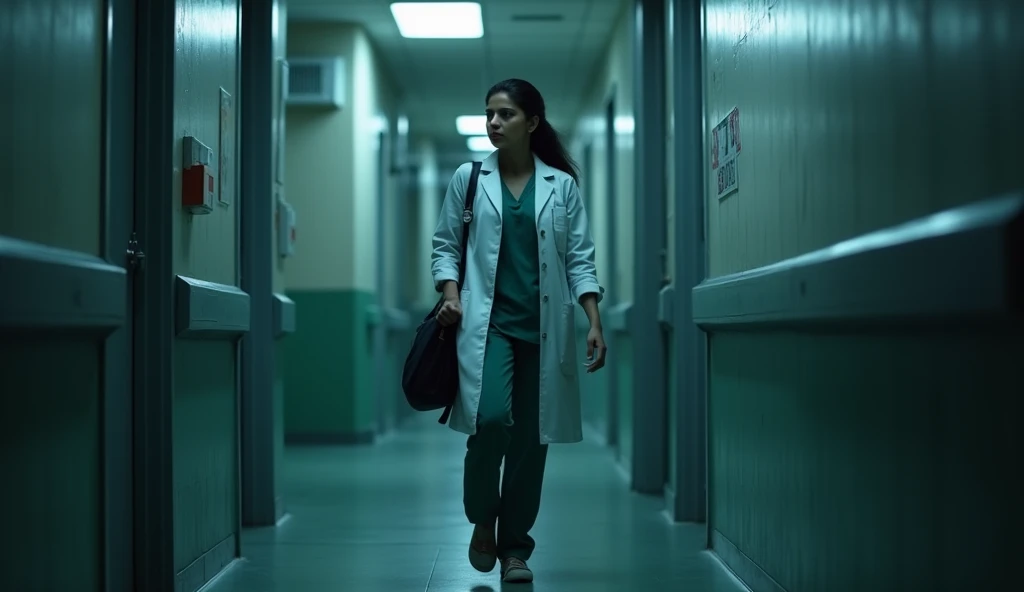 A post Graduate Indian Lady Doctor going to rast on hospital's seminar hall at night and hospital is very Dangerous