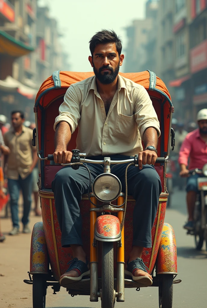 Ms dhoni as rikshawala
