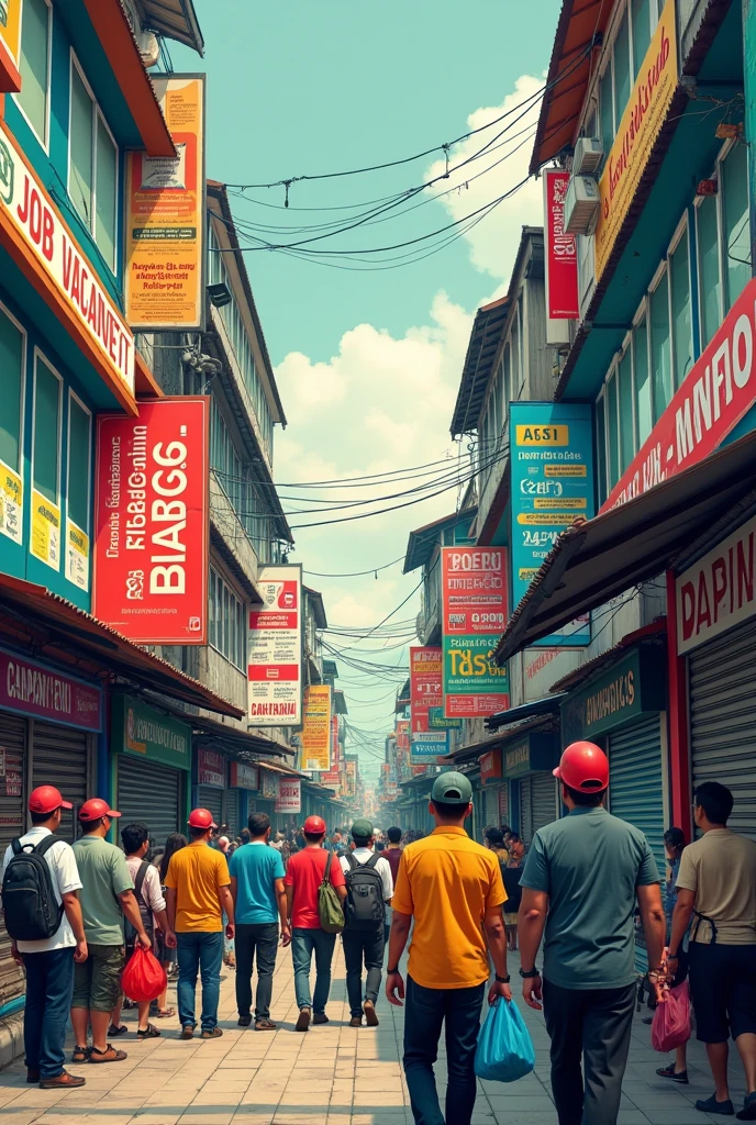Image about job vacancy posters in Indonesian