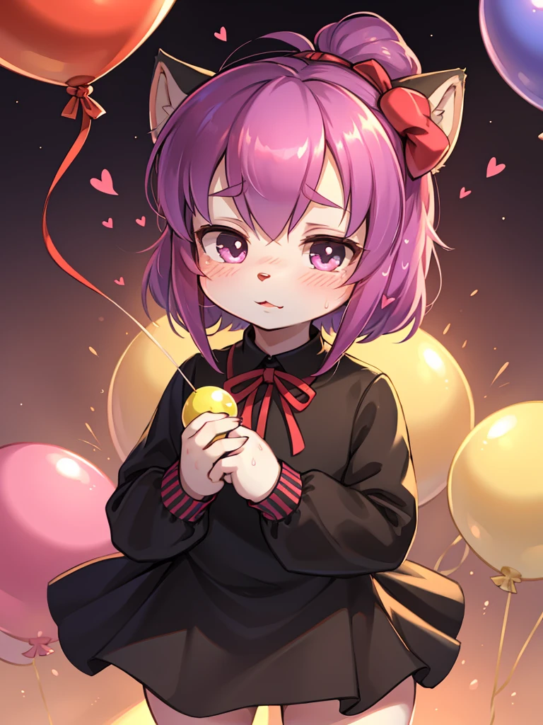 childish girl , Holding a balloon , coquettish , Cunning , Fascinating , Seducer , Naughty , moist eyes , glossy lips , childish clothes , childish hair tie , My heart is beating fast , Wonderful days , LUMMELTUTE