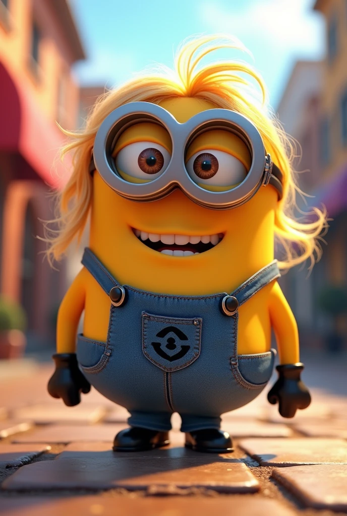 Girl minion with blond hair 