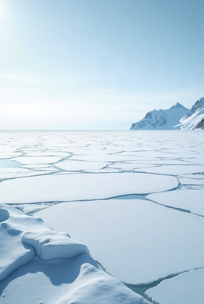 Antarctica ice sheet in length realistic photo