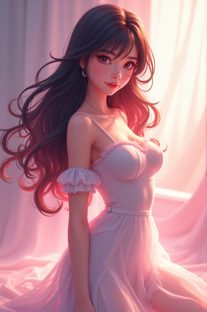 Generate an 3d anime girl with a nice body