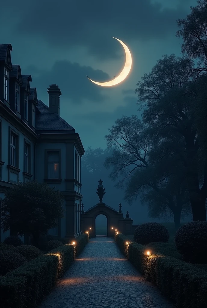 Un logi avec comme titre " Eclipse " Avec une éclipse un décor assez sombre mais élégant. Dans la nuit