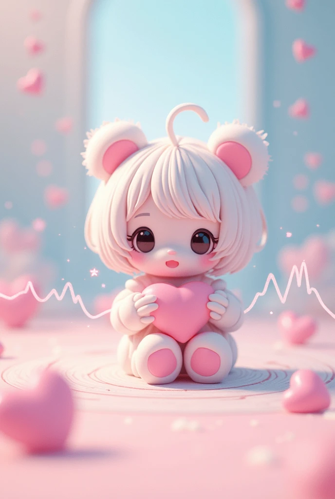 Vocaloid image video、cute、Along with the low bass sound、Expressing heart sounds、Throb