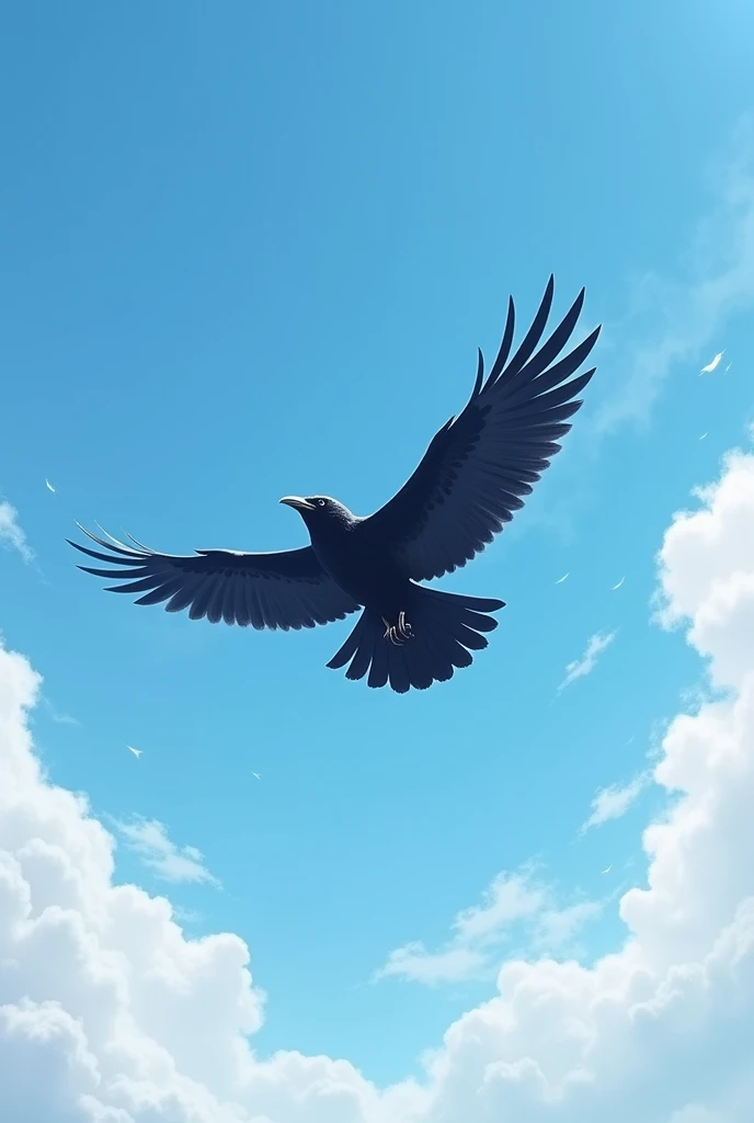 Crow in the sky 
