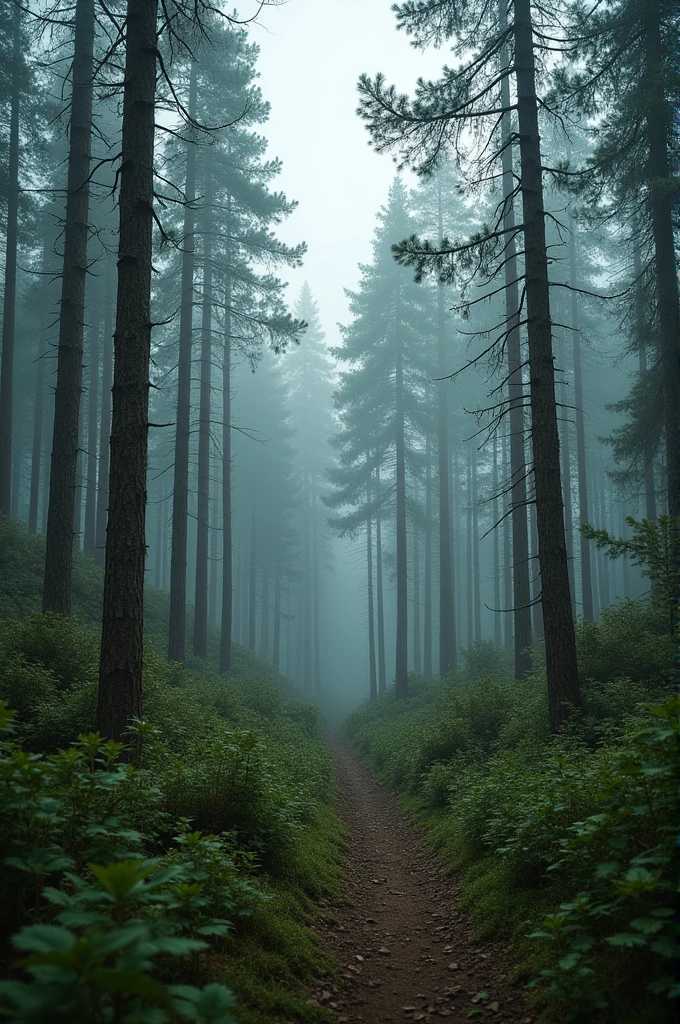 lifeless forest after human deforestation