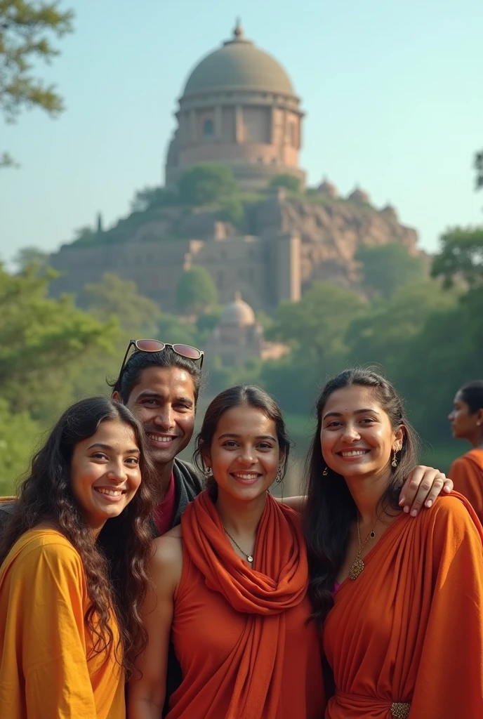 I want a thumbnail for a YouTube video. That video about trip to bald head ayodhya with friends