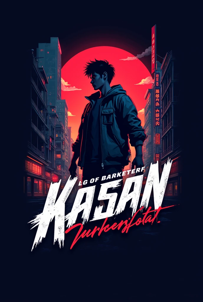 Create me a logo of a game name: Asian hood