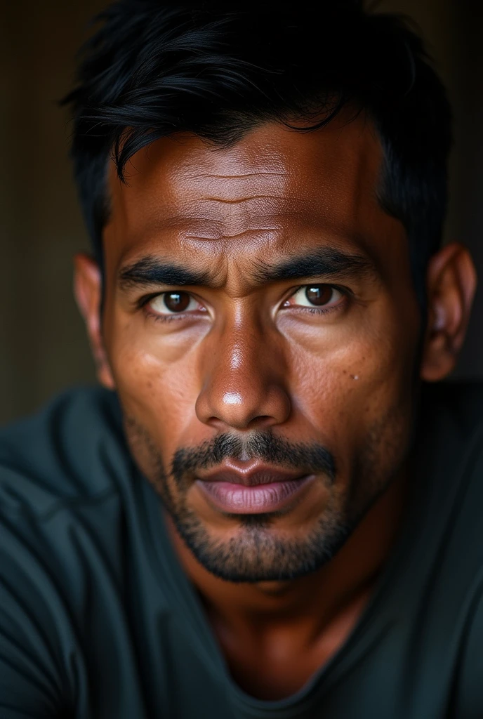 Close up, full face, Indonesian man,