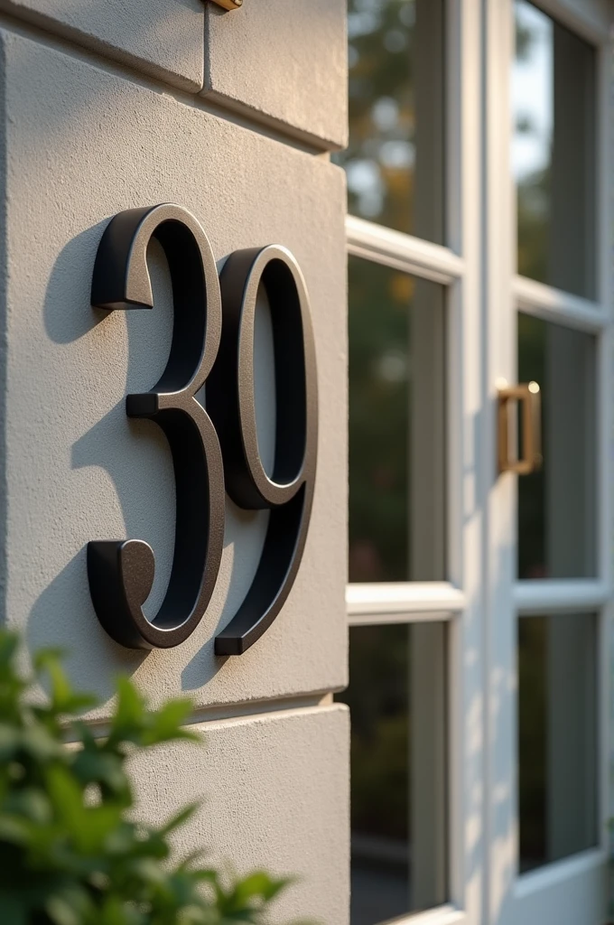 A beautiful 39 as a house number