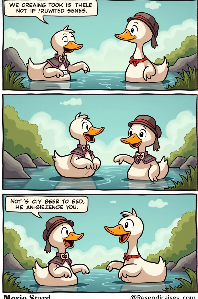 Goose and his friend comic strip 