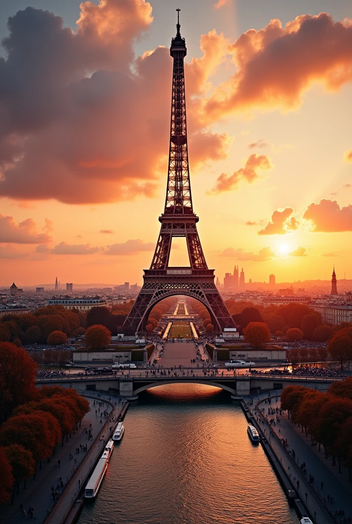 A breathtaking view of a famous landmark or a picturesque scene from your travel destination. For example, if you visited Paris, use an image of the Eiffel Tower at sunset.