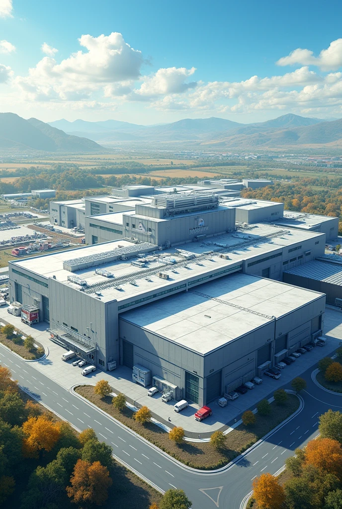 Frozen food industry plant from outside