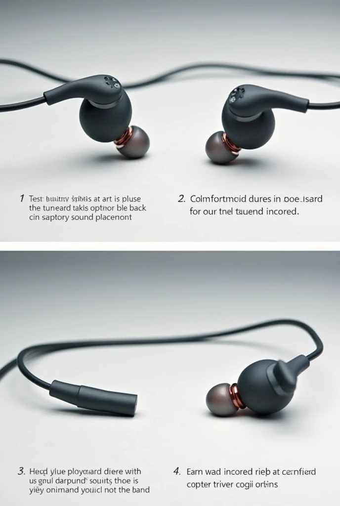 Test and Adjust: Connect your earbuds to an audio source and test their performance. Adjust the sound tube length or driver placement if needed to achieve optimal sound quality and comfort. (earbuds edition picture only)