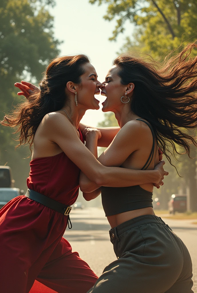 Mom vs mom catfight 

