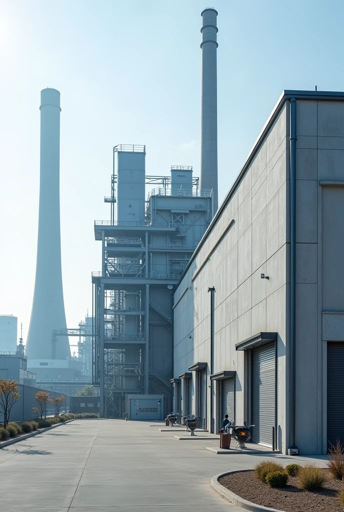 Frozen food industry plant from outside horizontal image
