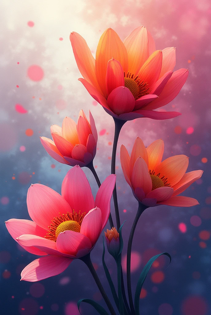 An abstract art of flowers