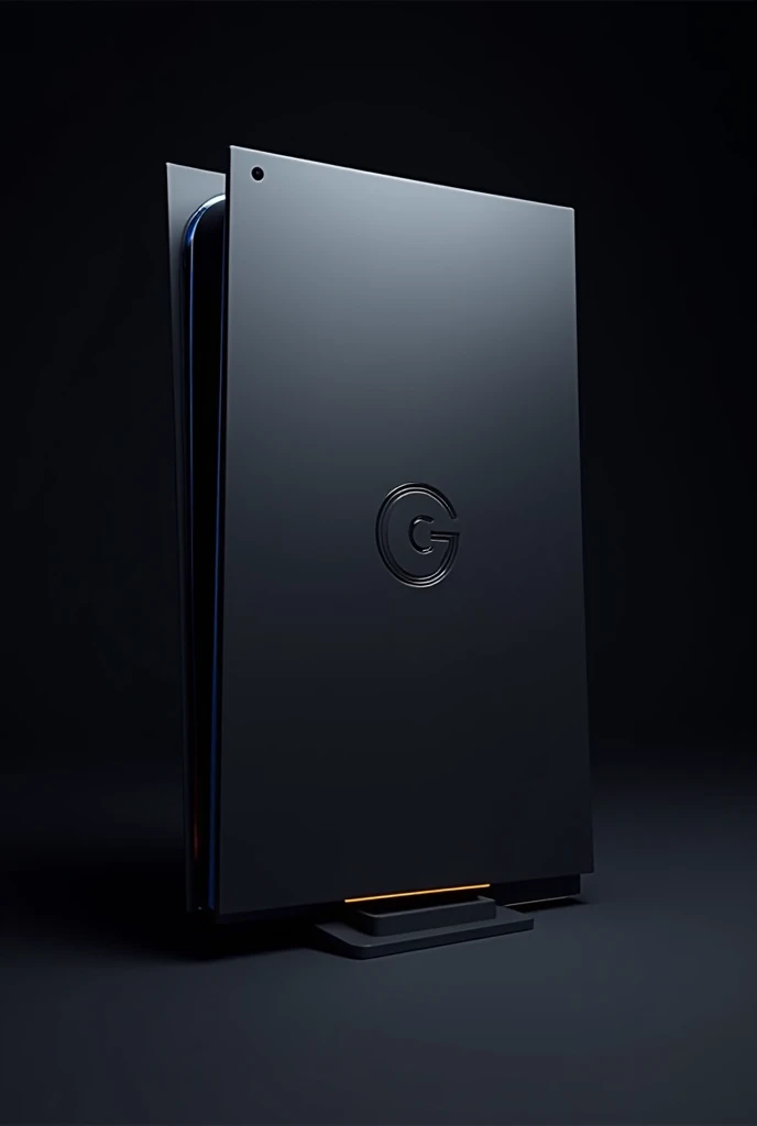 Give me a image that should be a gaming console hold and that console's middle write G WM