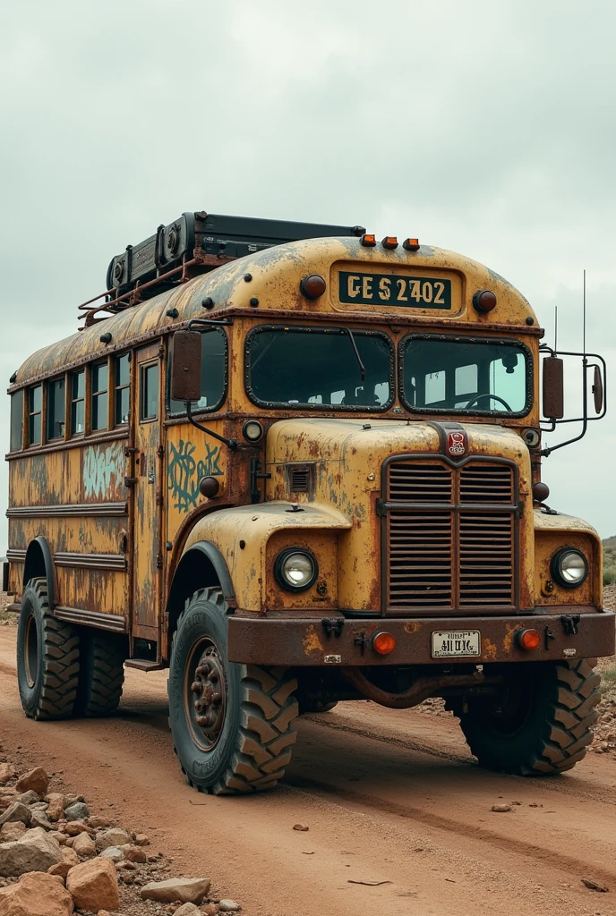 Rustbucket bus with fully armour
