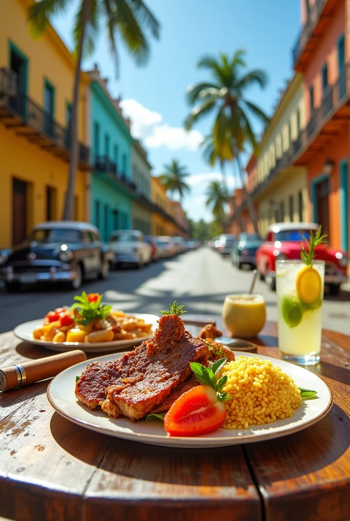 Delicious fancy lunch in Cuba as Instagram post