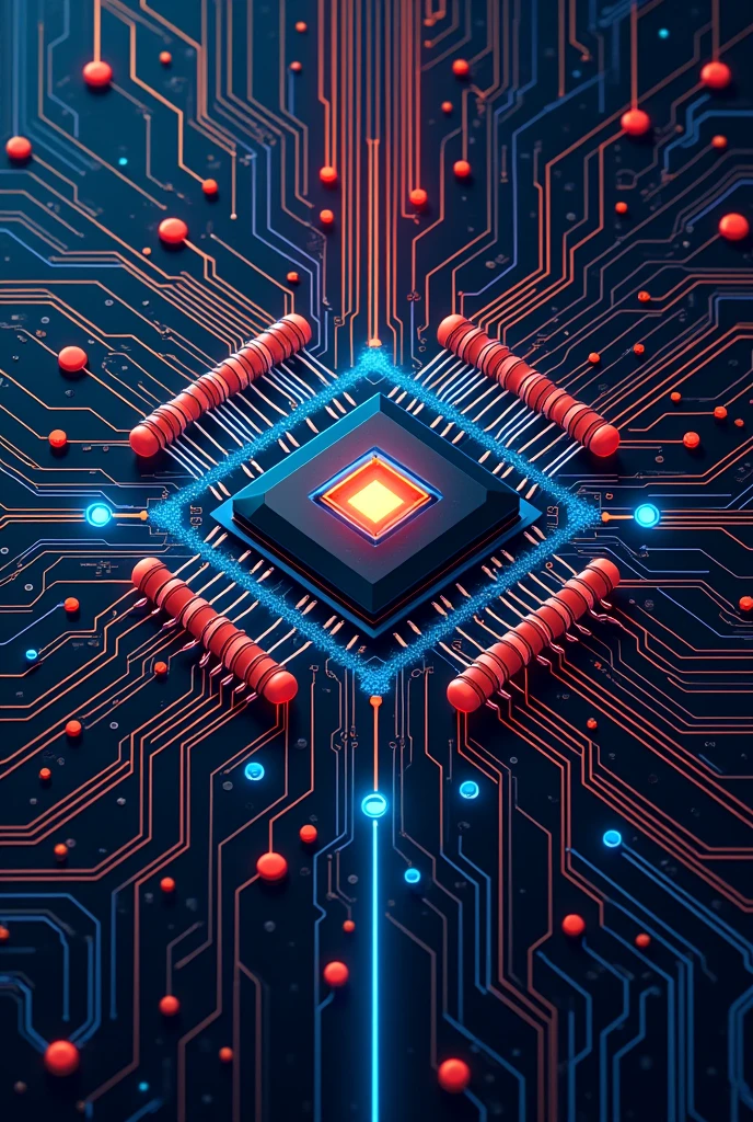 poster theme related to electronics and with schematic symbols