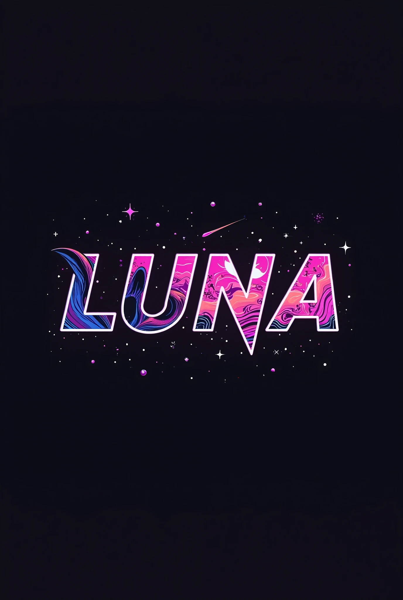 High resolution, Logo for Jdm cars, logo spelling swiftly “Luna” cool, Jdm theme, anime theme, Cyberpunk vibe name spelling, brand logo, logo for tshirt, brand logo “LUNA”, neon vibes, acid trip vibes, acid trip, shooting stars, acid trip inside “LUNA”, acid trip, hallucinations inside “LUNA”, Waves of hallucinations,