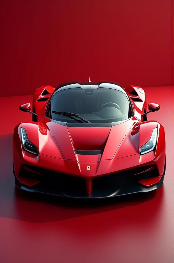Can you give me a picture of the next Ferrari hypercar which will be an evolution of the Ferrari with a view to 3/4 front red color