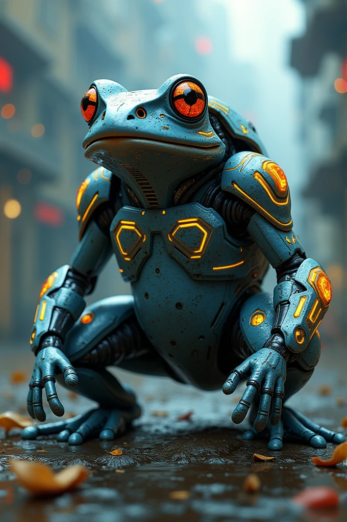 Une grenouille en armure de jeux vidéos